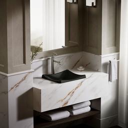 Kohler DemiLav 18-1/4'' rectangular vessel bathroom sink, no overflow - Black - image 4