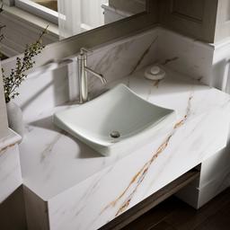 Kohler DemiLav 18-1/4'' rectangular vessel bathroom sink, no overflow - Sea Salt - image 2