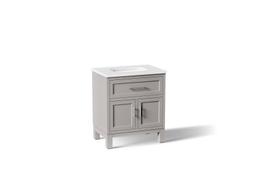 Kohler Quo 30'' bathroom vanity cabinet with sink and quartz top - Mohair Grey - image 1