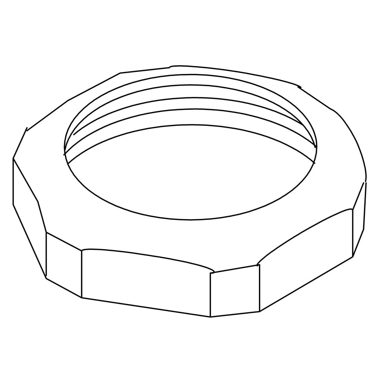 Kohler Genuine Parts NUT, 1 1/2-11 1/2 NPSM - Brushed Black Pvd by Kohler Genuine Parts