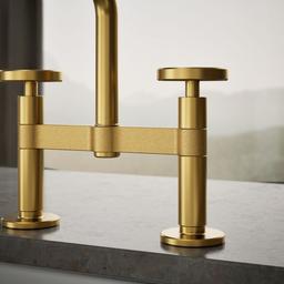 BilletE Two-hole bridge kitchen sink faucet with side sprayer - image 6