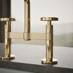 BilletE Two-hole bridge kitchen sink faucet with side sprayer - image 6