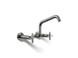 BilletE Two-hole wall-mount bridge kitchen sink faucet - Vibrant Titanium - image 1