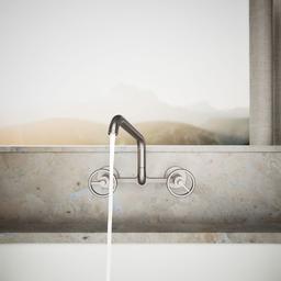 BilletE Two-hole wall-mount bridge kitchen sink faucet - Vibrant Stainless - image 4
