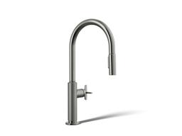BilletE Pull-down kitchen sink faucet with two-function sprayhead - Vibrant Titanium - image 1