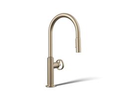 BilletE Pull-down kitchen sink faucet with two-function sprayhead - Vibrant Brushed Bronze - image 1