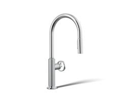 BilletE Pull-down kitchen sink faucet with two-function sprayhead - Polished Chrome - image 1