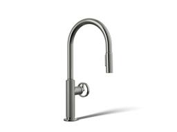BilletE Pull-down kitchen sink faucet with two-function sprayhead - Vibrant Titanium - image 1