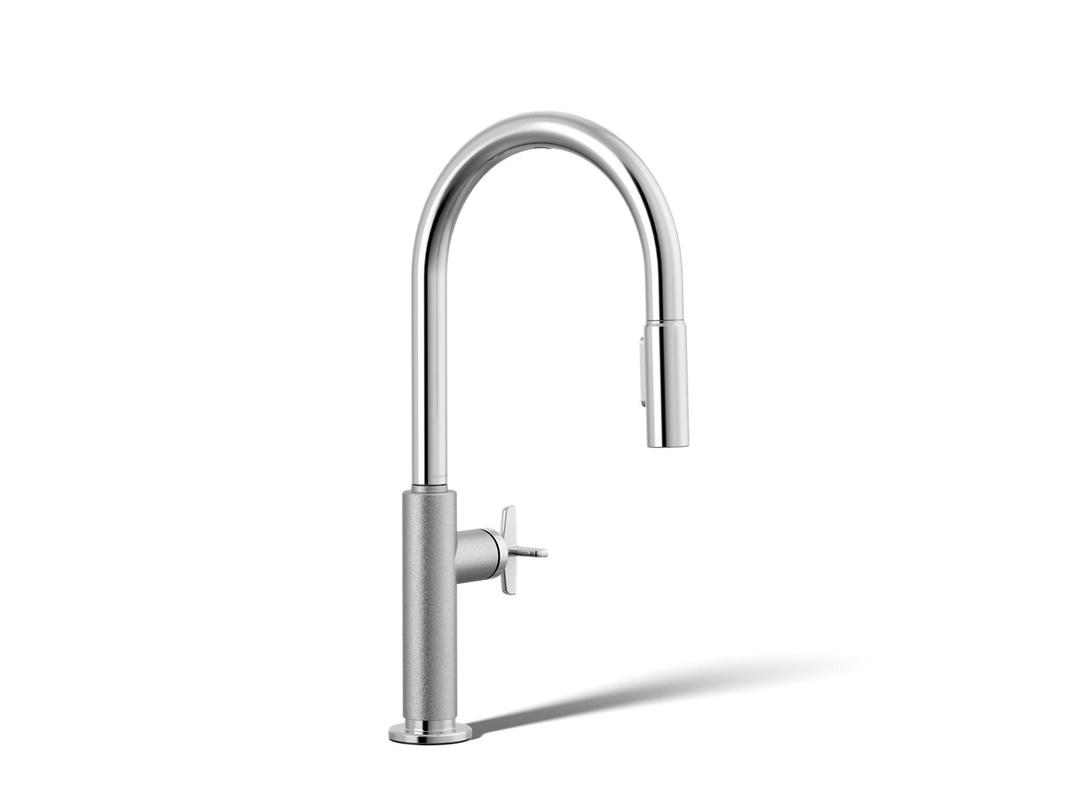 BilletE Touchless pull-down kitchen sink faucet with two-function sprayhead - Polished Chrome by Kohler