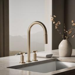 BilletE Pull-down kitchen sink faucet with two-function sprayhead - Vibrant Brushed Bronze - image 2