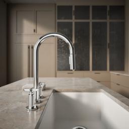 BilletE Pull-down kitchen sink faucet with two-function sprayhead - image 7