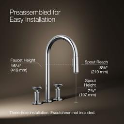 BilletE Pull-down kitchen sink faucet with two-function sprayhead - image 3