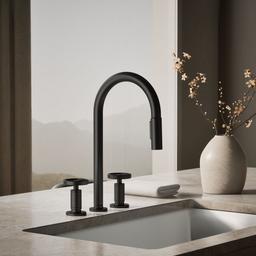 BilletE Pull-down kitchen sink faucet with two-function sprayhead - Matte Black - image 2