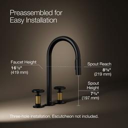 BilletE Pull-down kitchen sink faucet with two-function sprayhead - image 3