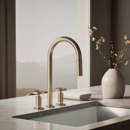 BilletE Pull-down kitchen sink faucet with two-function sprayhead - Vibrant Brushed Bronze - image 2