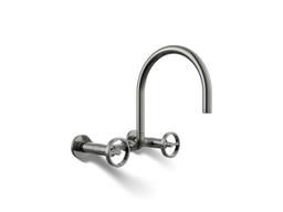 BilletE Two-hole wall-mount bridge kitchen sink faucet - Vibrant Titanium - image 1