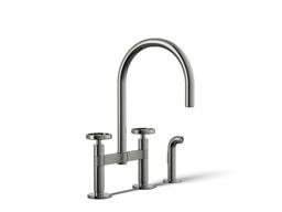 BilletE Two-hole bridge kitchen sink faucet with side sprayer - image 1