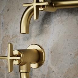 BilletE Wall-mount pot filler - Vibrant Brushed Moderne Brass - image 4