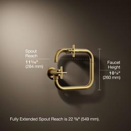 BilletE Wall-mount pot filler - Vibrant Brushed Moderne Brass - image 3