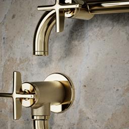 BilletE Wall-mount pot filler - Vibrant French Gold - image 4