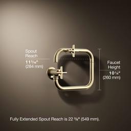 BilletE Wall-mount pot filler - Vibrant French Gold - image 3