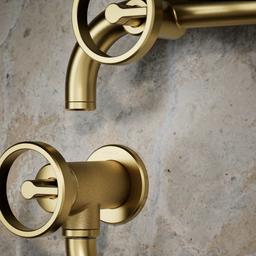 BilletE Wall-mount pot filler - Vibrant Brushed Moderne Brass - image 4