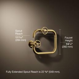 BilletE Wall-mount pot filler - Vibrant Brushed Moderne Brass - image 3