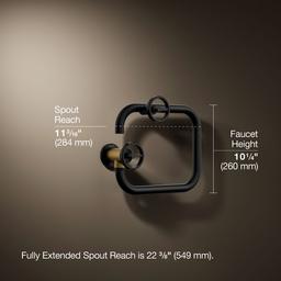 BilletE Wall-mount pot filler - Matte Black With Brushed Moderne Brass - image 3