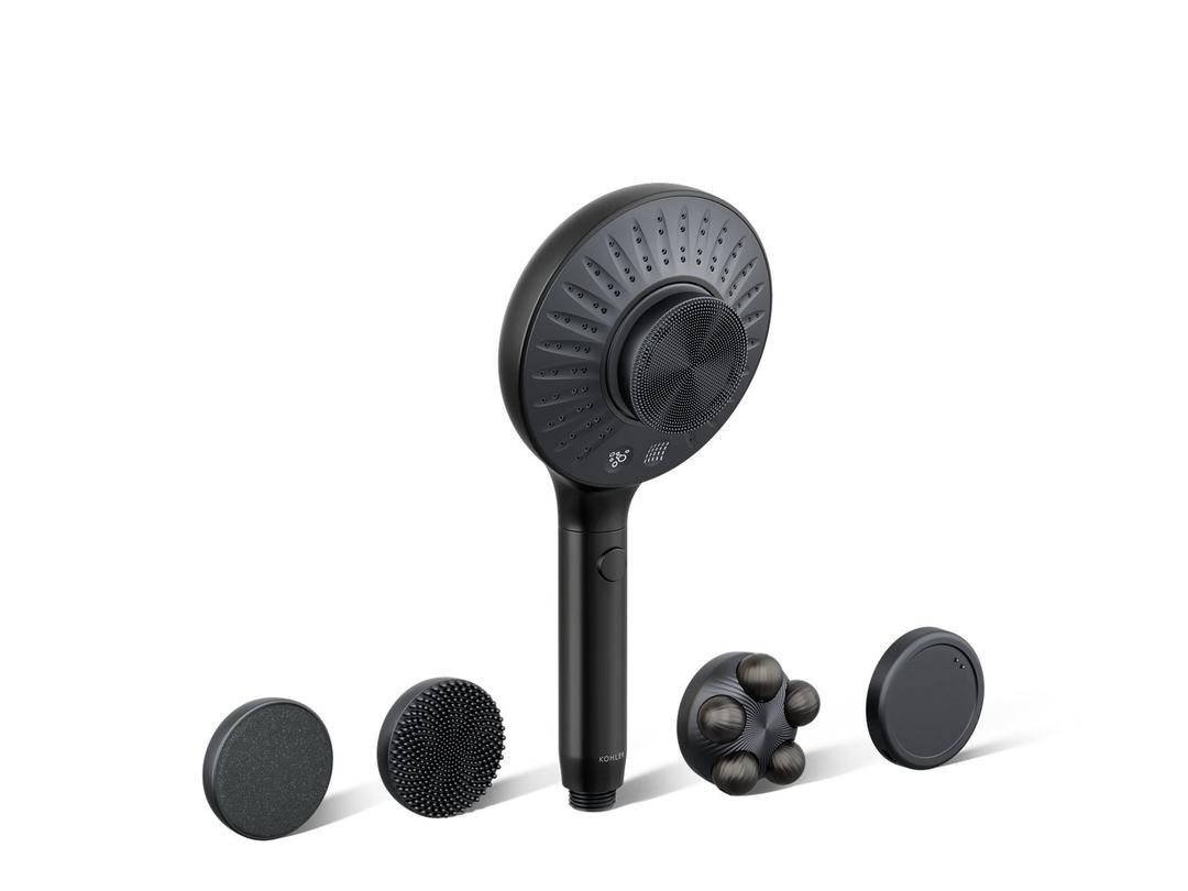 Kohler SpaVivaE Two-function handshower with all-in-one cleansing device, 2.5 gpm - Matte Black by Kohler