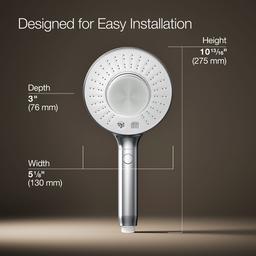 Kohler SpaVivaE Two-function handshower with all-in-one cleansing device, 2.5 gpm - Polished Chrome - image 3