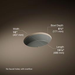 Kohler | Verticyl | Undermount Bathroom Sink - Thunder Grey - image 3