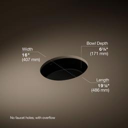 Kohler | Verticyl | Undermount Bathroom Sink - Black - image 3