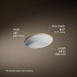 Kohler | Verticyl | Undermount Bathroom Sink - Ice Grey - image 3