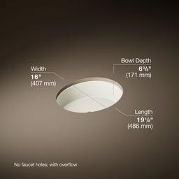 Kohler | Verticyl | Undermount Bathroom Sink - Biscuit - image 3