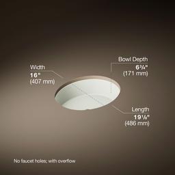 Kohler | Verticyl | Undermount Bathroom Sink - Dune - image 3