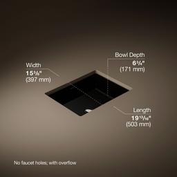 Verticyl 19-3/4'' rectangular undermount bathroom sink - image 3