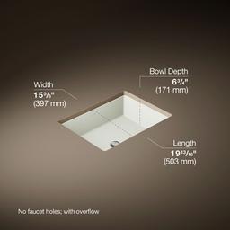 Kohler | Verticyl | Undermount Bathroom Sink - Dune - image 3