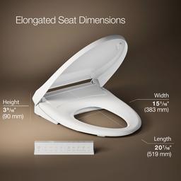 PureWash E930 Elongated bidet toilet seat with remote control - image 2