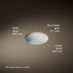 Kohler Verticyl 15-3/4'' round undermount bathroom sink - Ice Grey - image 3