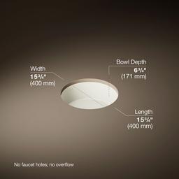 Kohler Verticyl 15-3/4'' round undermount bathroom sink - Biscuit - image 3