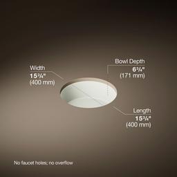 Kohler Verticyl 15-3/4'' round undermount bathroom sink - Dune - image 3