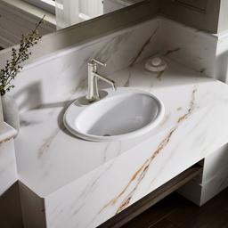 Kohler Farmington 19-1/4'' oval drop-in bathroom sink - White - image 2