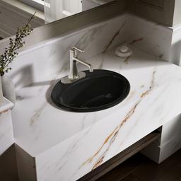 Kohler Farmington 19-1/4'' oval drop-in bathroom sink - Black - image 2