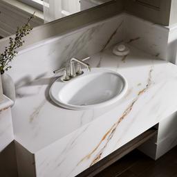 Kohler Farmington 19-1/4'' oval drop-in bathroom sink - White - image 2