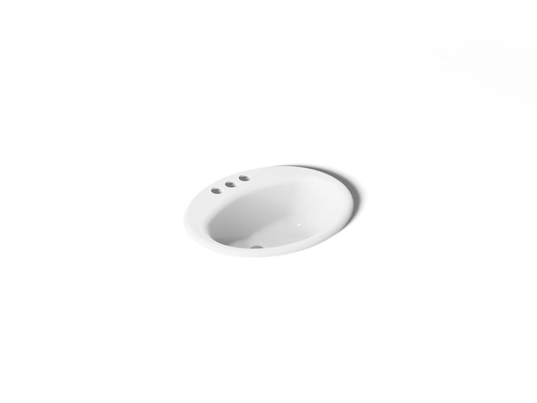 Kohler Farmington 19-1/4'' oval drop-in bathroom sink - White by Kohler