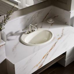 Kohler Farmington 19-1/4'' oval drop-in bathroom sink - Biscuit - image 2