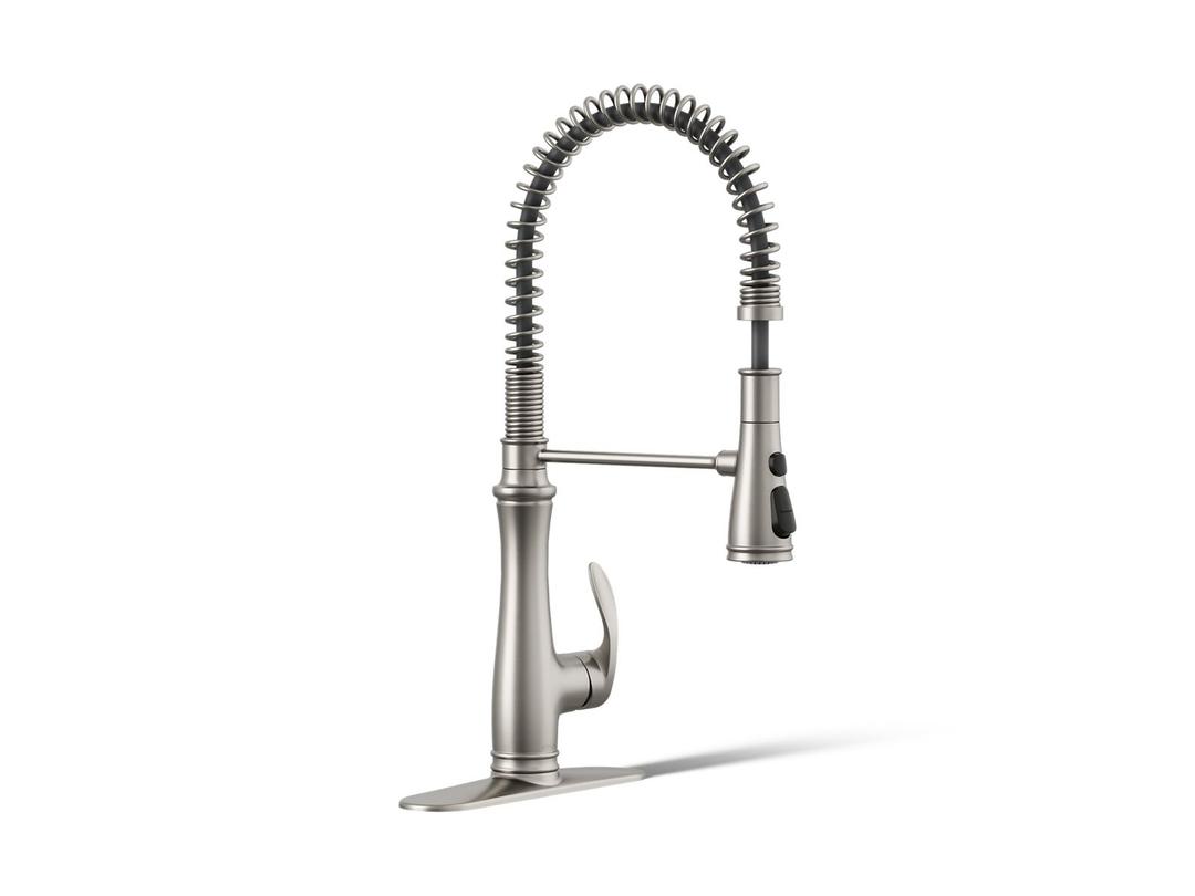 Bellera Semi-professional kitchen sink faucet with three-function sprayhead by Kohler