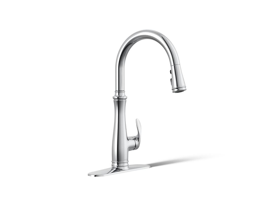 Bellera Touchless pull-down kitchen sink faucet with three-function sprayhead by Kohler