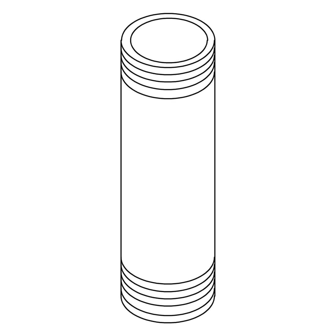 Kohler Genuine Parts Nipple, 1/2 NPT X 3 3/4 - Vibrant Brushed Moderne Brass by Kohler Genuine Parts