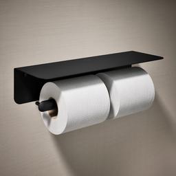 Kohler KuminE Covered double toilet paper holder - Matte Black - image 2